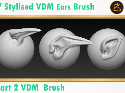 Stylized Ear Brush Part2 3D Model