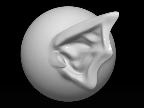 Stylized Ear Brush Part2 3D Model