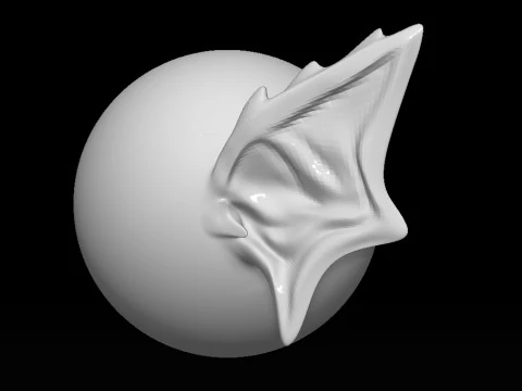 Stylized Ear Brush Part2 3D Model