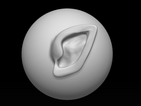 Stylized Ear Brush Part2 3D मॉडल