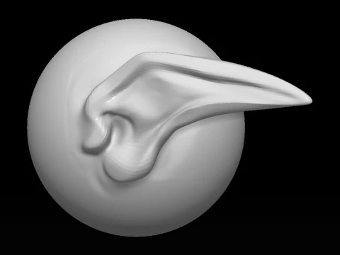 Stylized Ear Brush Part2 3D Model