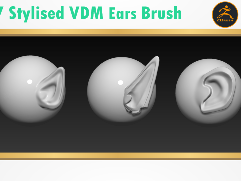 Stylized Ear Brush Part1 Modelo 3D