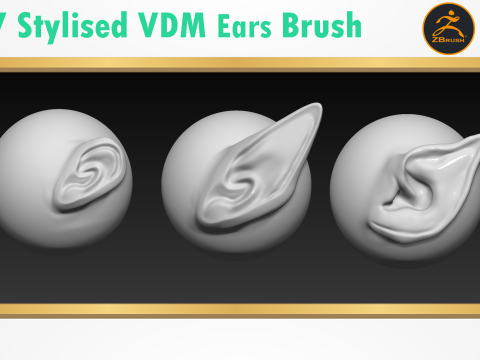 Stylized Ear Brush Part1 Modelo 3D