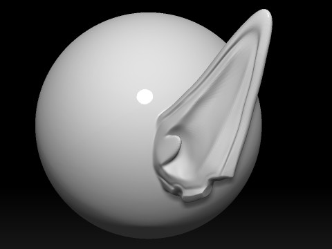 Stylized Ear Brush Part1 Modelo 3D