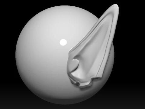 Stylized Ear Brush Part1 3D Model