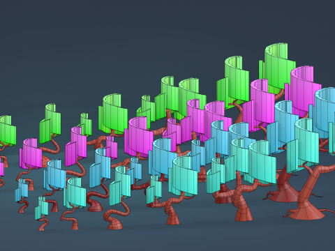 Low Poly Tree Pack 3D Model