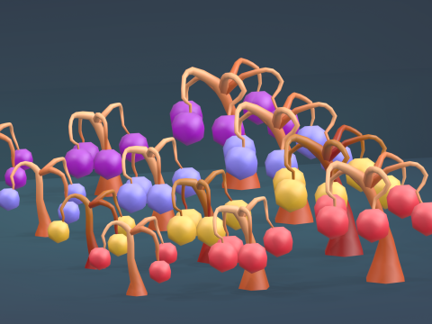 Low Poly Tree Pack 3D Model