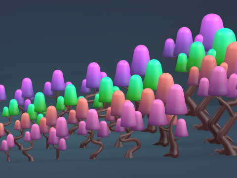 Low Poly Tree Pack 3D Model