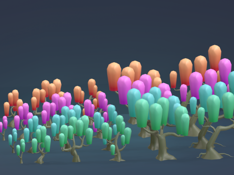 Low Poly Tree Pack 3D Model