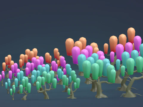Low Poly Tree Pack 3D Model