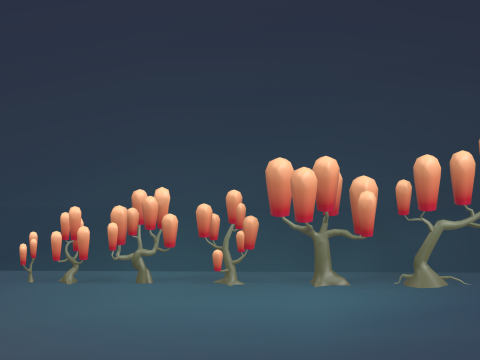 Low Poly Tree Pack 3D Model