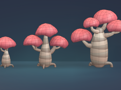 Low Poly Tree Pack 3D Model