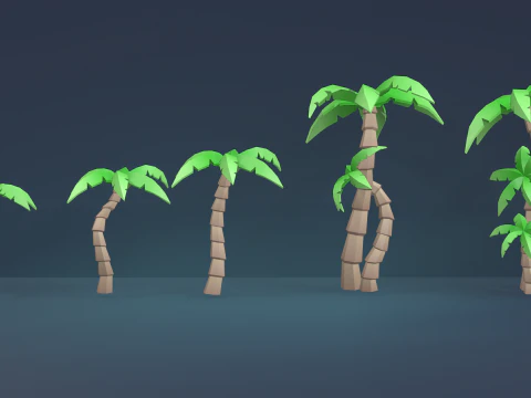 Low Poly Tree Pack 3D Model