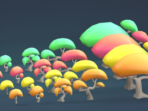 Low Poly Tree Pack 3D Model