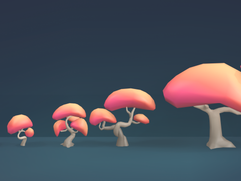 Low Poly Tree Pack 3D Model