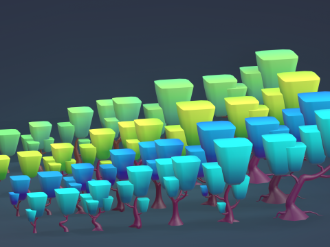 Low Poly Tree Pack 3D Model