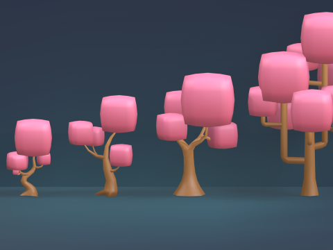 Low Poly Tree Pack 3D Model