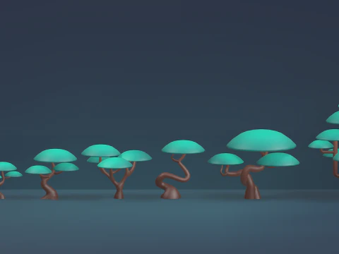 Low Poly Tree Pack 3D Model