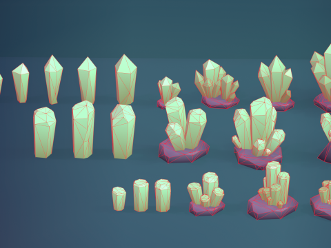 Low Poly Tree Pack 3D Model