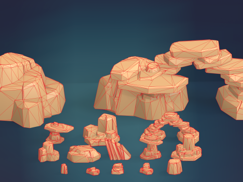 Low Poly Tree Pack 3D Model