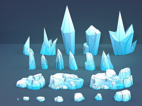 Low Poly Tree Pack 3D Model