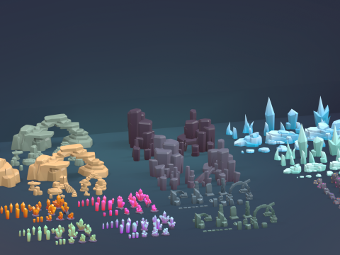 Low Poly Tree Pack 3D Model
