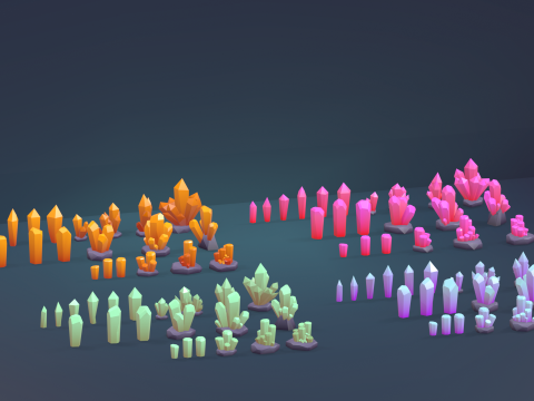 Low Poly Tree Pack 3D Model