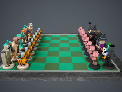 我的世界国际象棋包 3D 打印模型