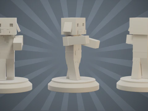 Pacchetto scacchi Minecraft Modello di stampa 3D