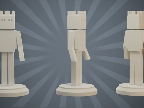 Pacchetto scacchi Minecraft Modello di stampa 3D