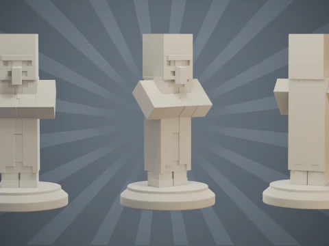 Pacchetto scacchi Minecraft Modello di stampa 3D