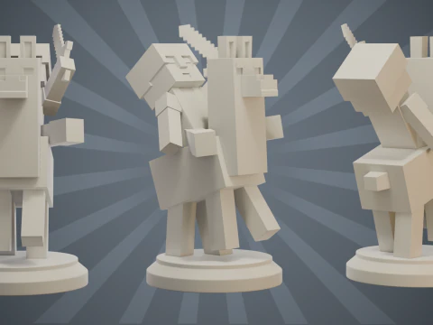 Pacchetto scacchi Minecraft Modello di stampa 3D