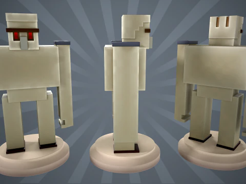 Pacchetto scacchi Minecraft Modello di stampa 3D