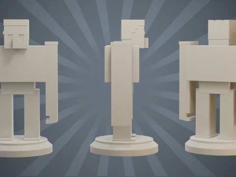 Pacchetto scacchi Minecraft Modello di stampa 3D