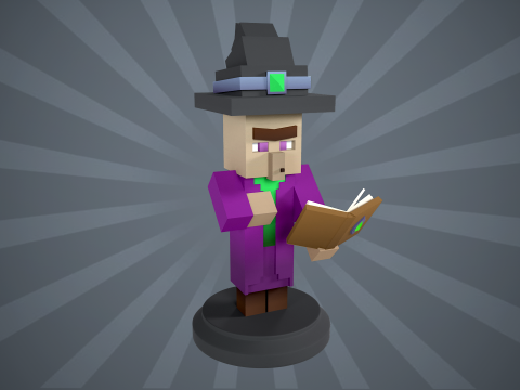 Estatueta de bruxa Minecraft Modelo de Impressão 3D