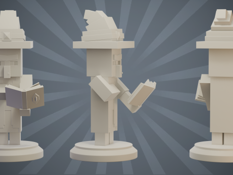 Patung Penyihir Minecraft Model Cetak 3D