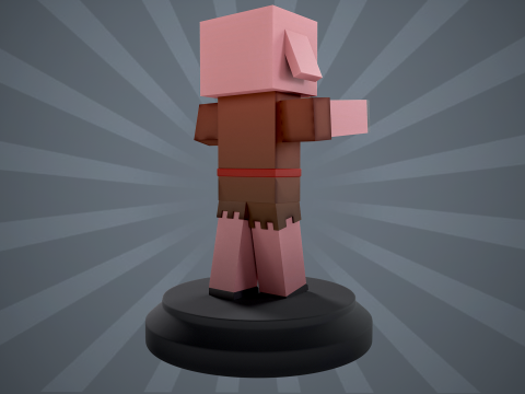 Figura Piglin Minecraft Modelo de Impressão 3D