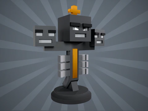 Wither Minecraft Figure 3D Print Model