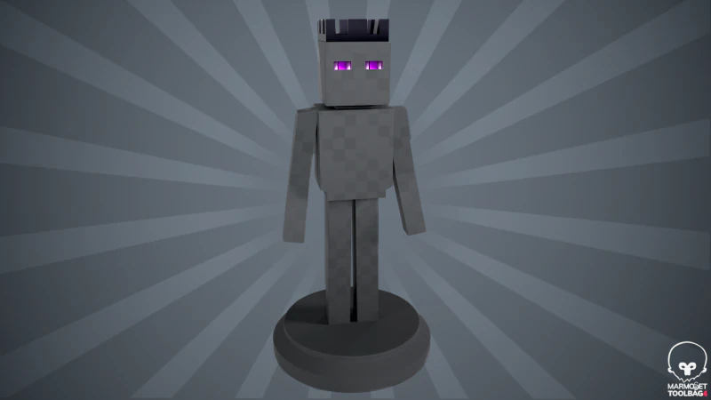 Figura di Enderman Minecraft Modello di stampa 3D .c4d .max .obj .3ds .fbx .stl .blend 
