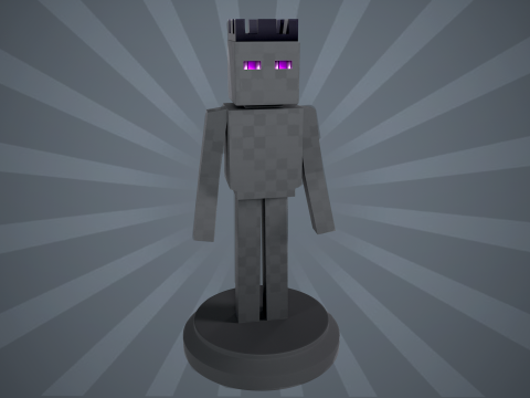 Figura Enderman Minecraft Modelo de Impressão 3D