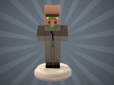 Estatueta de Aldeão Minecraft Modelo de Impressão 3D