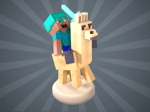 Figurka Lamy Jeźdźca z Minecrafta Model do druku 3D