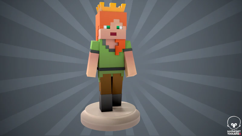 Фигурка пчелы Minecraft 3D Принт Модель .c4d .max .obj .3ds .fbx .stl .blend