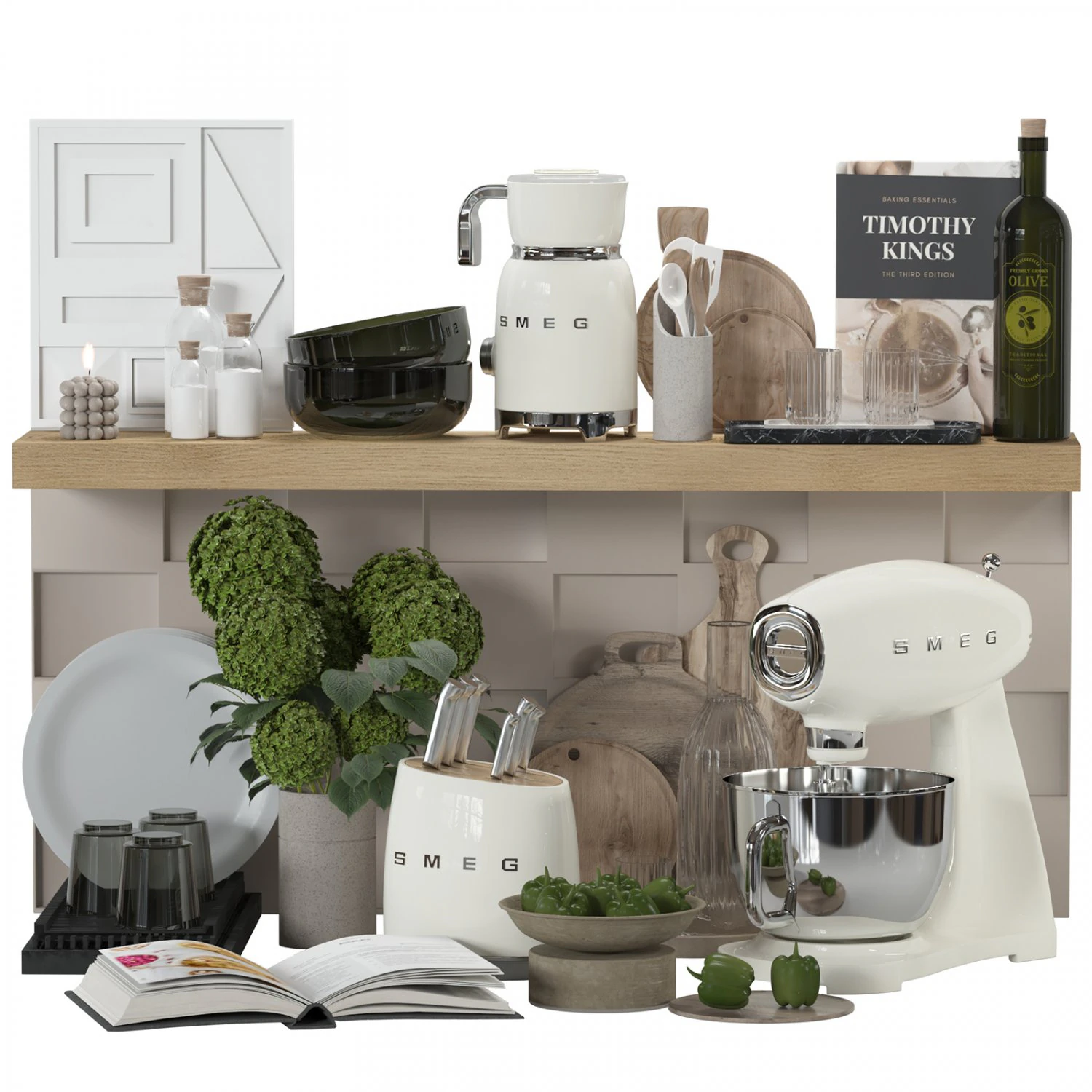 Kitchen accessories-01 3D Model .c4d .max .obj .3ds .fbx .stl .blend