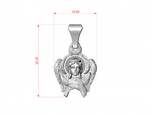 Cherub pendant Model Cetak 3D