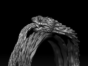 Jewelry Viper Ring Modelo de Impressão 3D