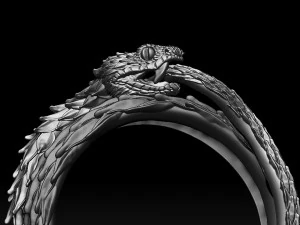 Jewelry Viper Ring 3D Print Model