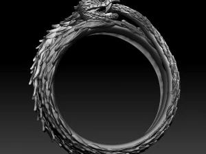Jewelry Viper Ring 3D Print Model