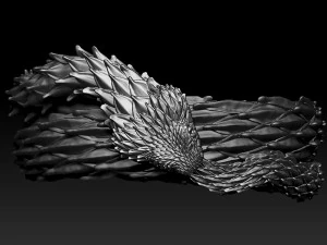 Jewelry Viper Ring 3D Print Model