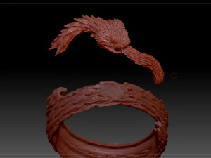 Jewelry Viper Ring 3D Print Model